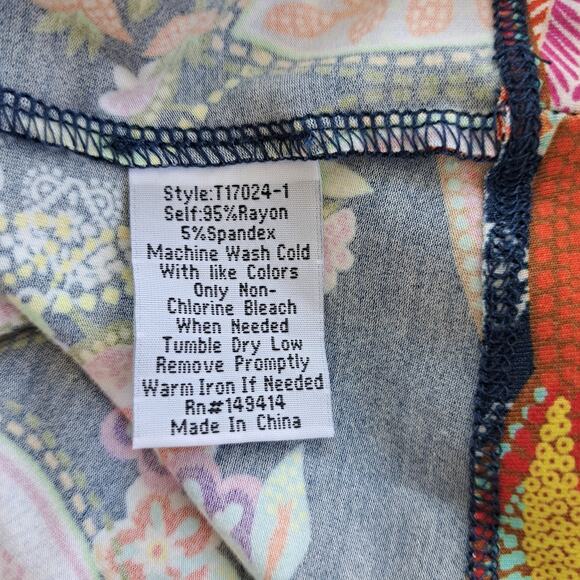 JOHNNY WAS Janice Favorite V Neck Tee Small Kimono Long Sleeve Top Boho Floral - Picture 7 of 12